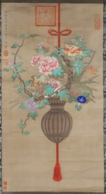 EMPRESS DOWAGER CIXI (1835-1908), ATTRIBUTED TO, FLOWERS