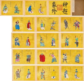 JIN TINGBIAO (ACT. 18TH CENTURY), ATTRIBUTED TO, TWENTY-EIGHT GENERALS OF YUNTAI