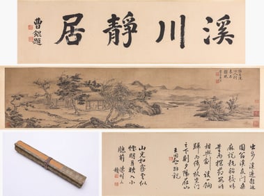 TANG YIN (1470-1524), ATTRIBUTED TO, SECLUDED DWELLING BY MOUNTAIN STREAM