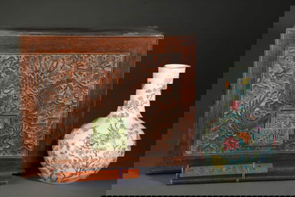 A FAMILLE ROSE 'PEONY' GLOBULAR VASE