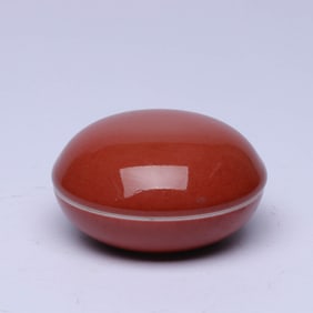 A PEACHBLOOM-GLAZED SEAL PASTE BOX