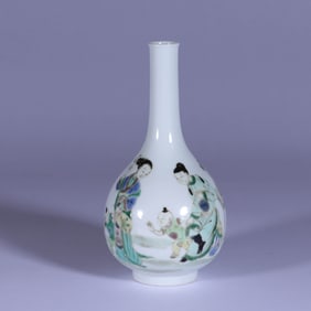 A WUCAI 'FIGURES AND STORY' VASE
