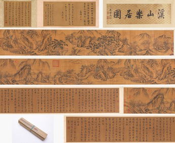 WEN ZHENGMING (1470-1559), ATTRIBUTED TO, JOYFUL DWELLING BY MOUNTAIN STREAM