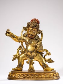 A GILT-BRONZE FIGURE OF VAJRAPANI