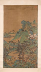 QIU YING (1494-1552), ATTRIBUTED TO, LANDSCAPE WITH FIGURES