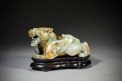 A JADE MYTHICAL BEAST