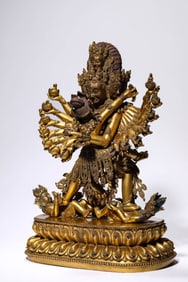 A 'TIBETAN ROYAL MONASTERY-STYLE' FIGURE OF CHAKRASAMVARA