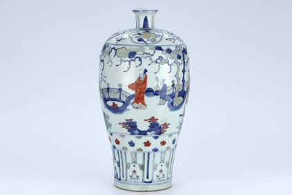 A WUCAI 'FIGURES AND STORY' MEIPING