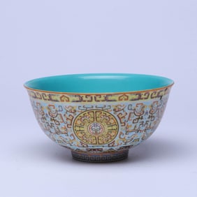 A FAMILLE ROSE 'BRONZE-STYLE BIRDS' BOWL