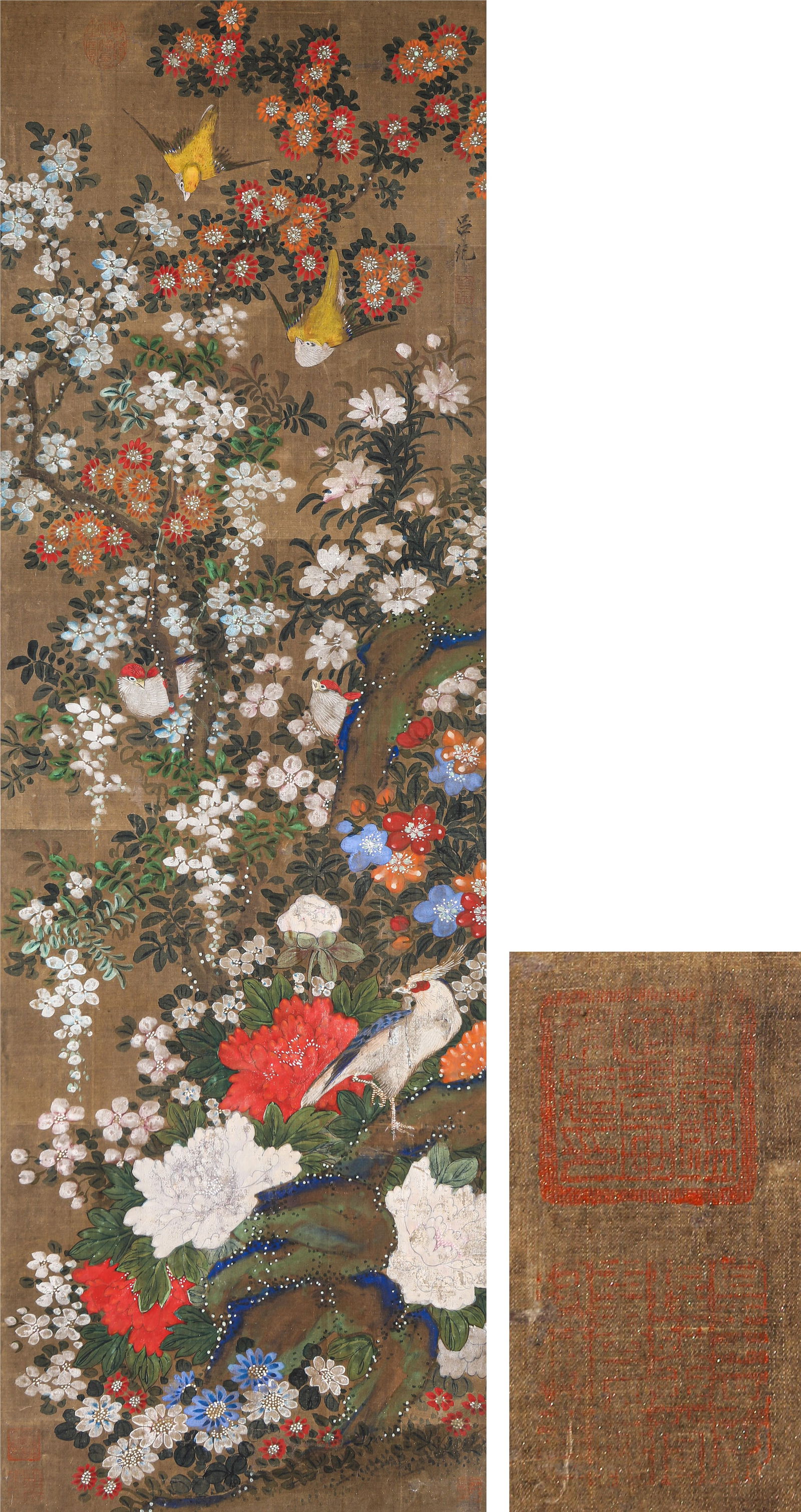 Lü JI (1490-1577), ATTRIBUTED TO, FLOWER AND BIRD (1 of 7)
