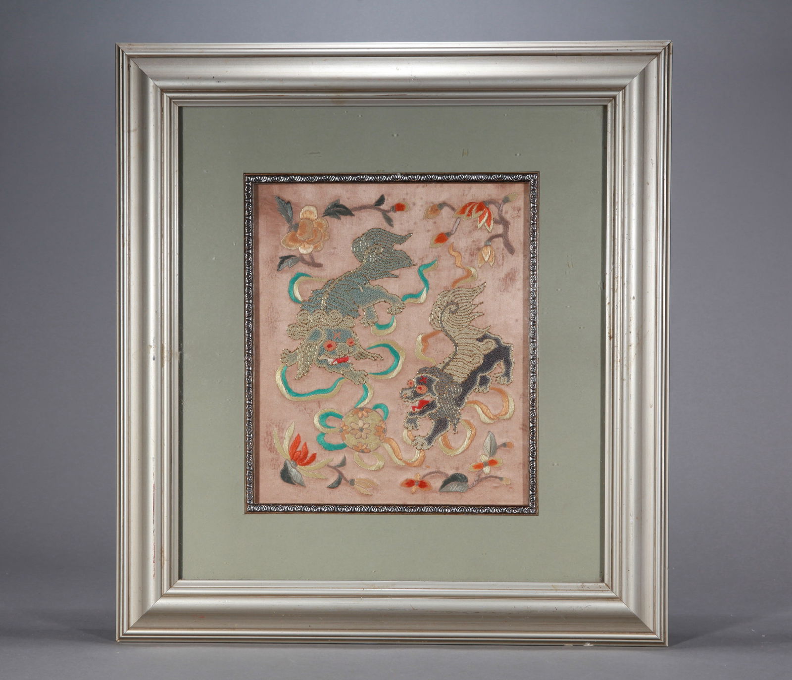 AN EMBROIDERY: AN EMBROIDERY Dimensions: Width: 26 cm (10.24 in.) x Height: 22 cm (8.66 in.). All measurements are approximate.