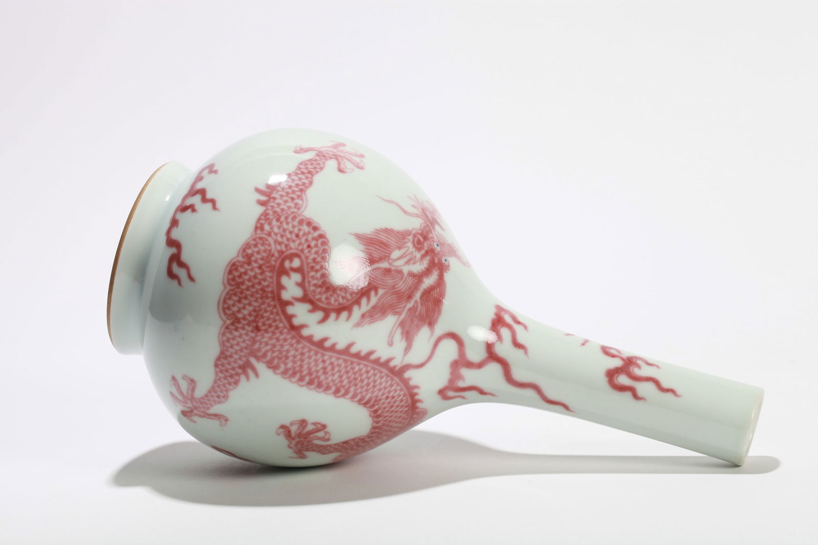 A COPPER-RED 'DRAGON' VASE - 9