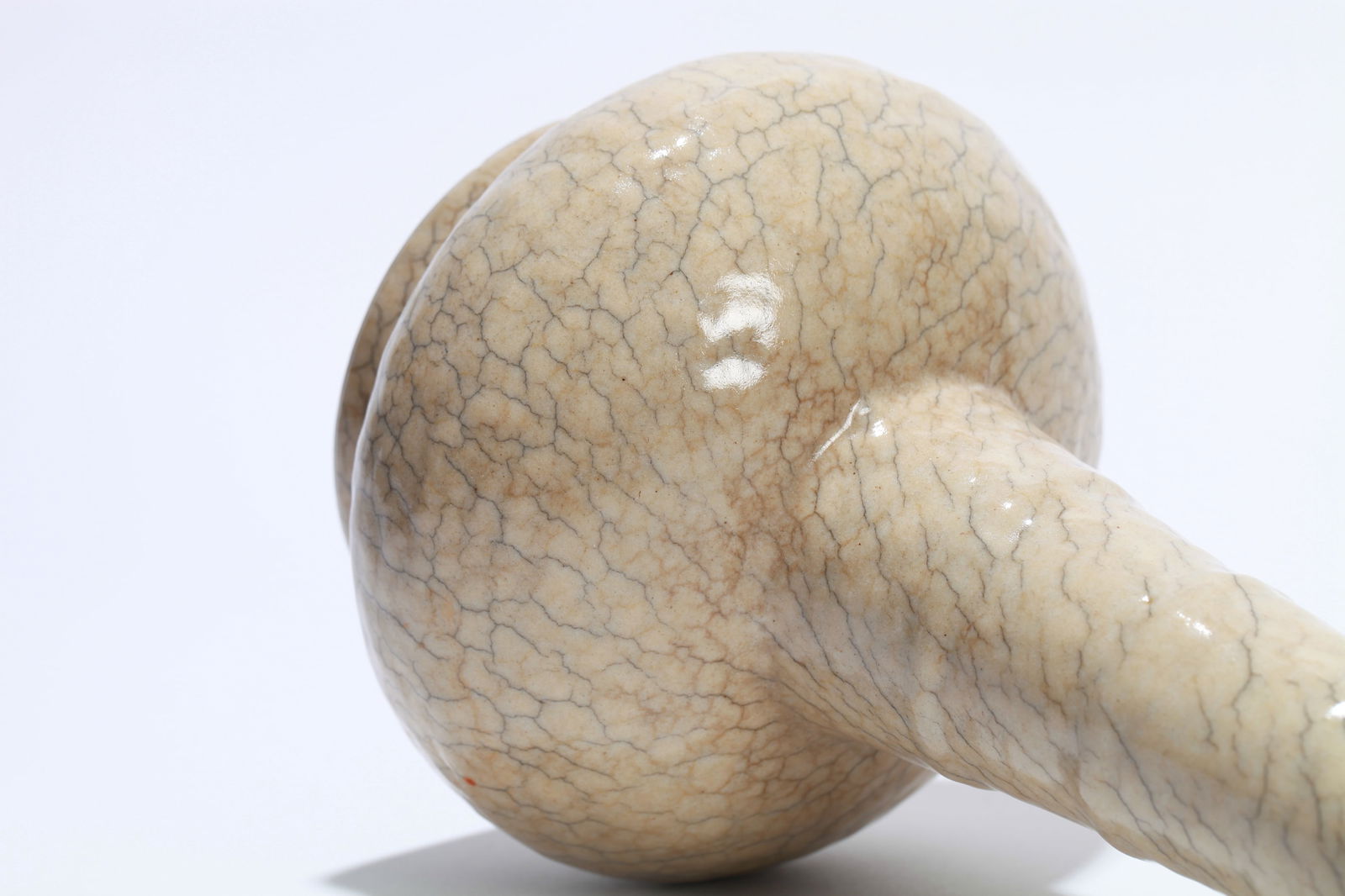 A GE WARE 'STRING PATTERN' DISH-MOUTH VASE - 9