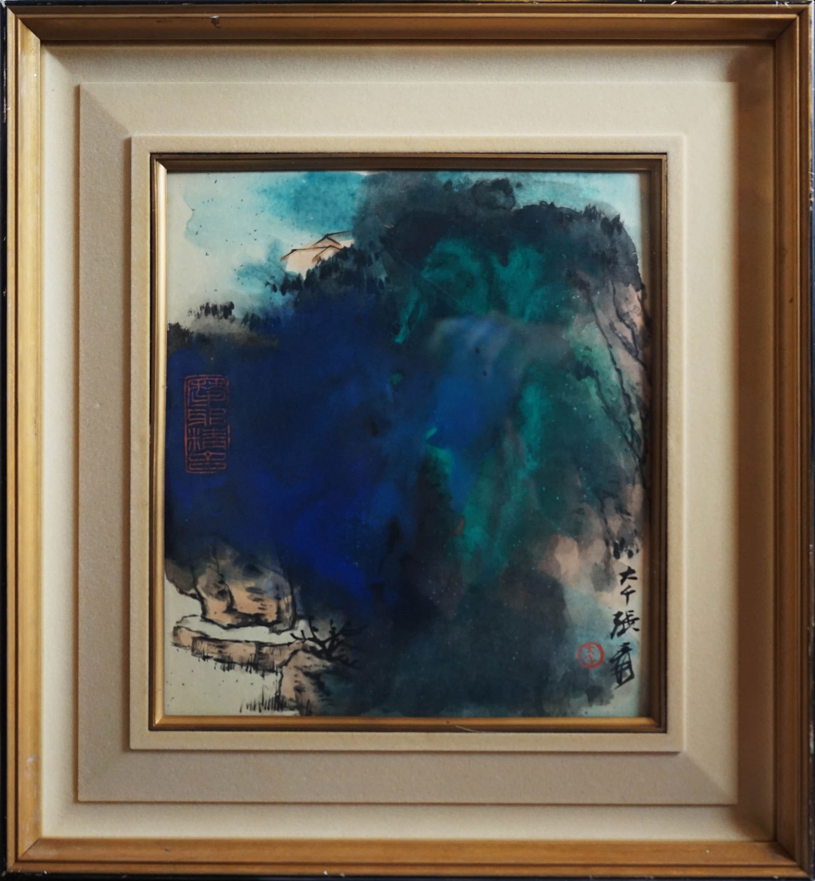 ZHANG DAQIAN (1899-1983), ATTRIBUTED TO, DWELLING IN THE DEEP MOUNTAINS (1 of 6)