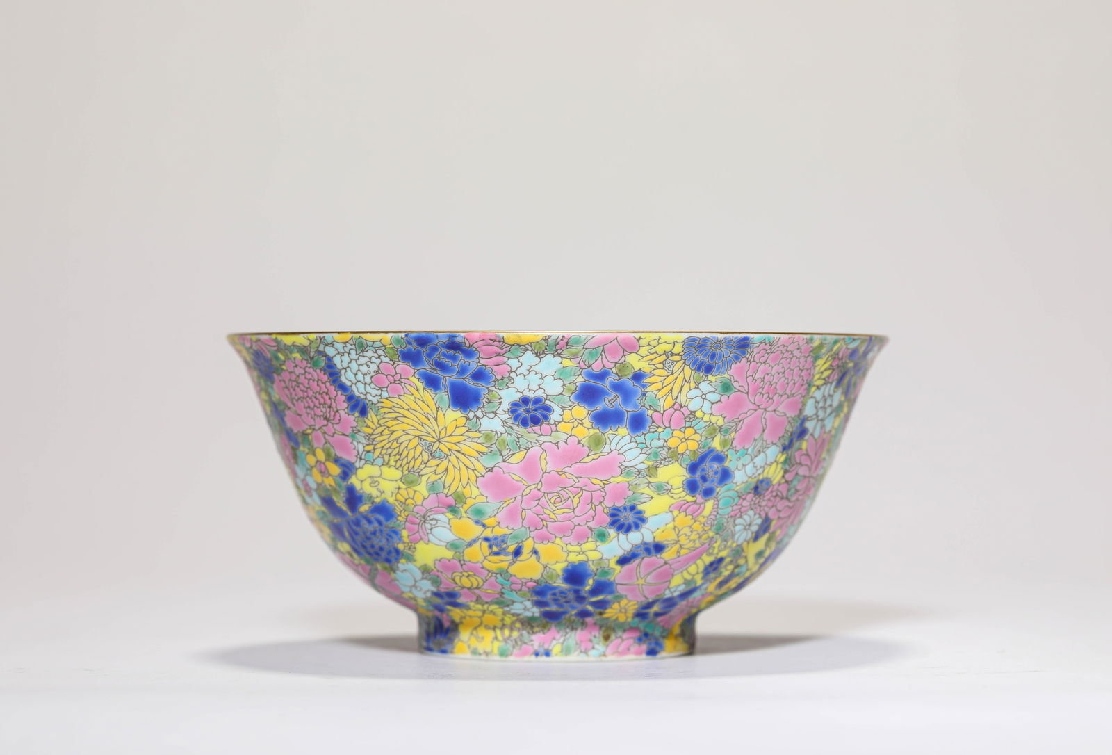 A FAMILLE ROSE 'FLOWERS' BOWL (1 of 4)