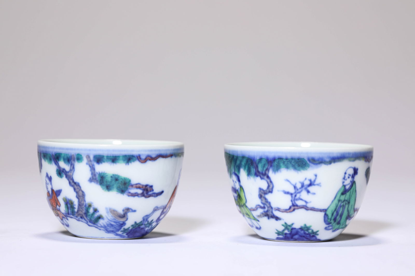 A PAIR OF DOUCAI 'FIGURAL' CUPS (1 of 5)