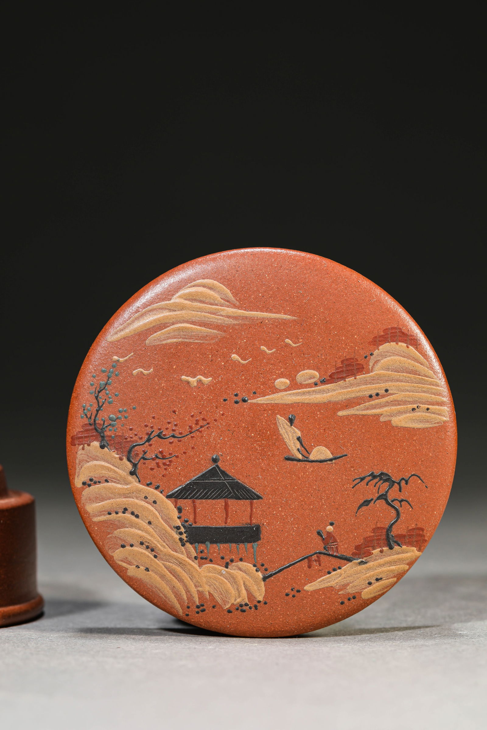 A YIXING COVERED BOX - 2