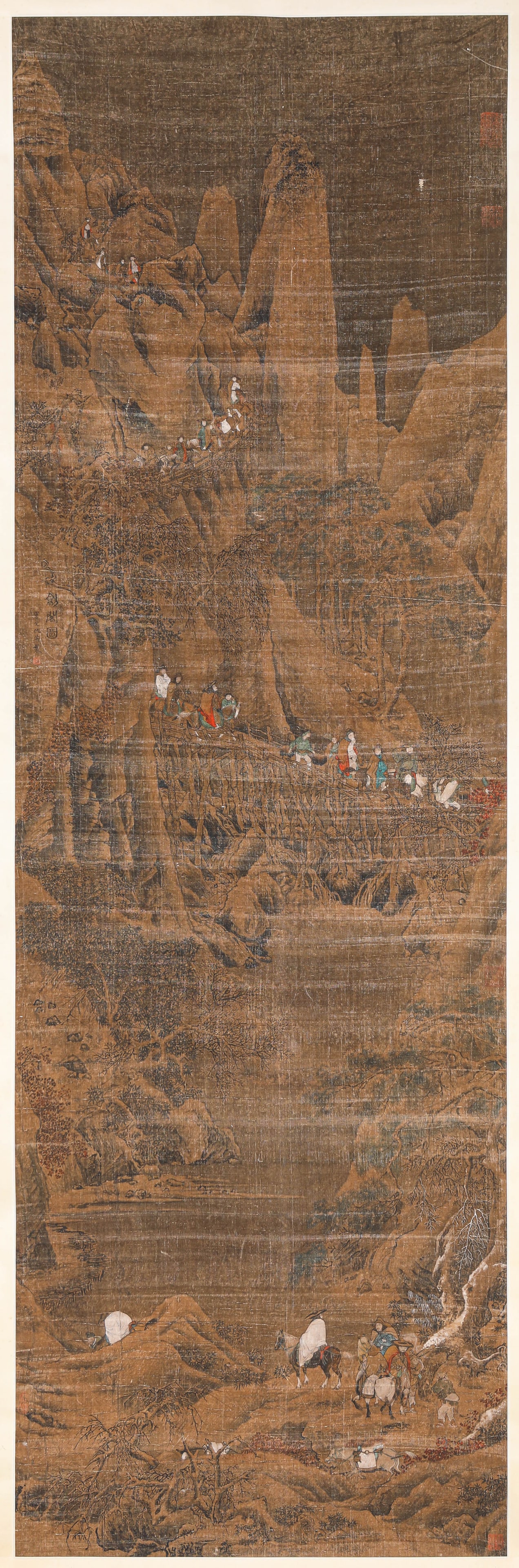QIU YING (1494-1552), ATTRIBUTED TO, FIGURE NARRATIVE: QIU YING (1494-1552), ATTRIBUTED TO, FIGURE NARRATIVE Dimensions: Width: 64.0 cm (25.20 in) x Height: 200.0 cm (78.74 in). All measurements are approximate.