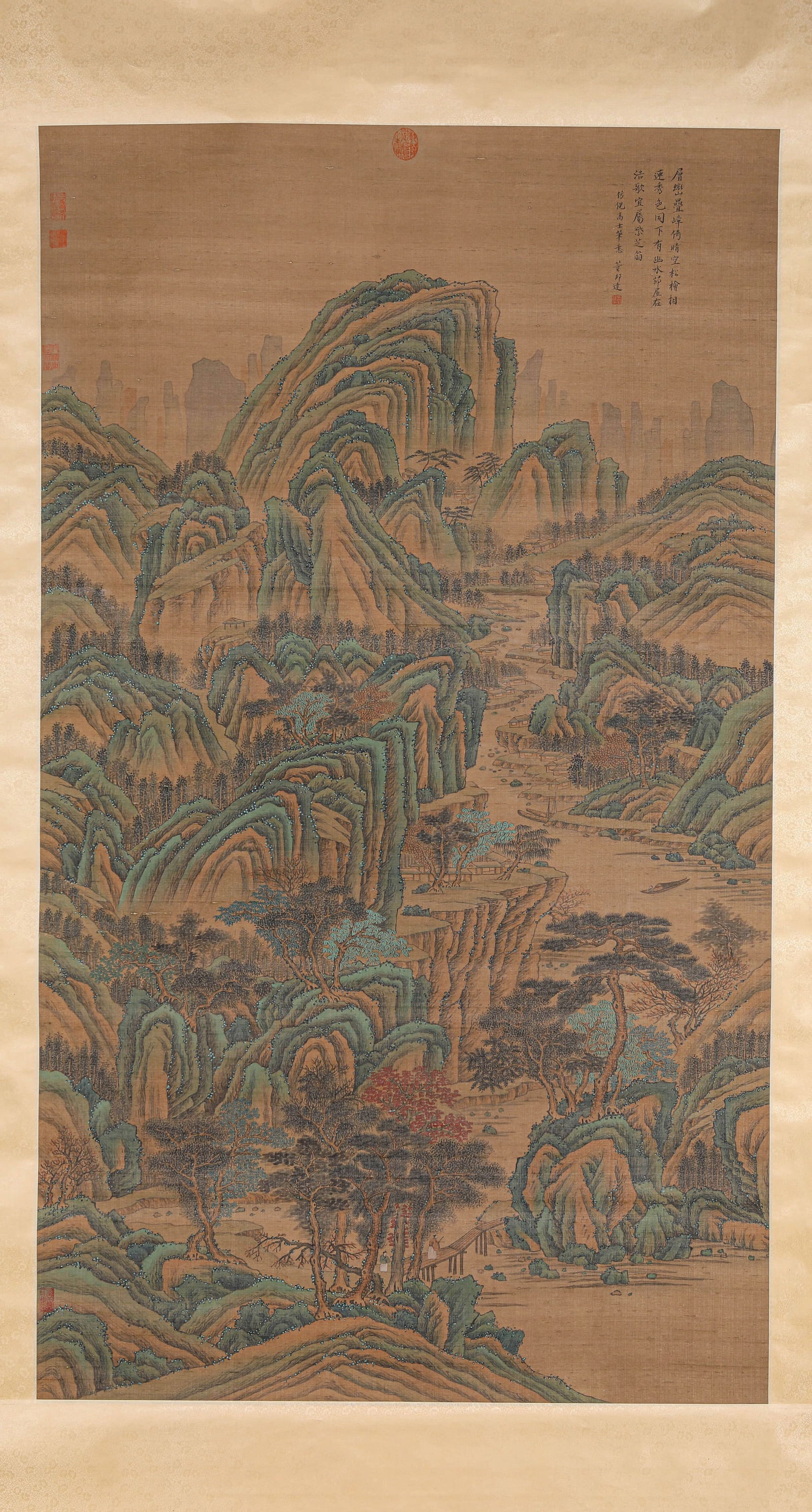 DONG BANGDA (1699-1769), ATTRIBUTED TO, LANDSCAPE: DONG BANGDA (1699-1769), ATTRIBUTED TO, LANDSCAPE Dimensions: Width: 102.5 cm (40.35 in) x Height: 178.0 cm (70.08 in). All measurements are approximate.