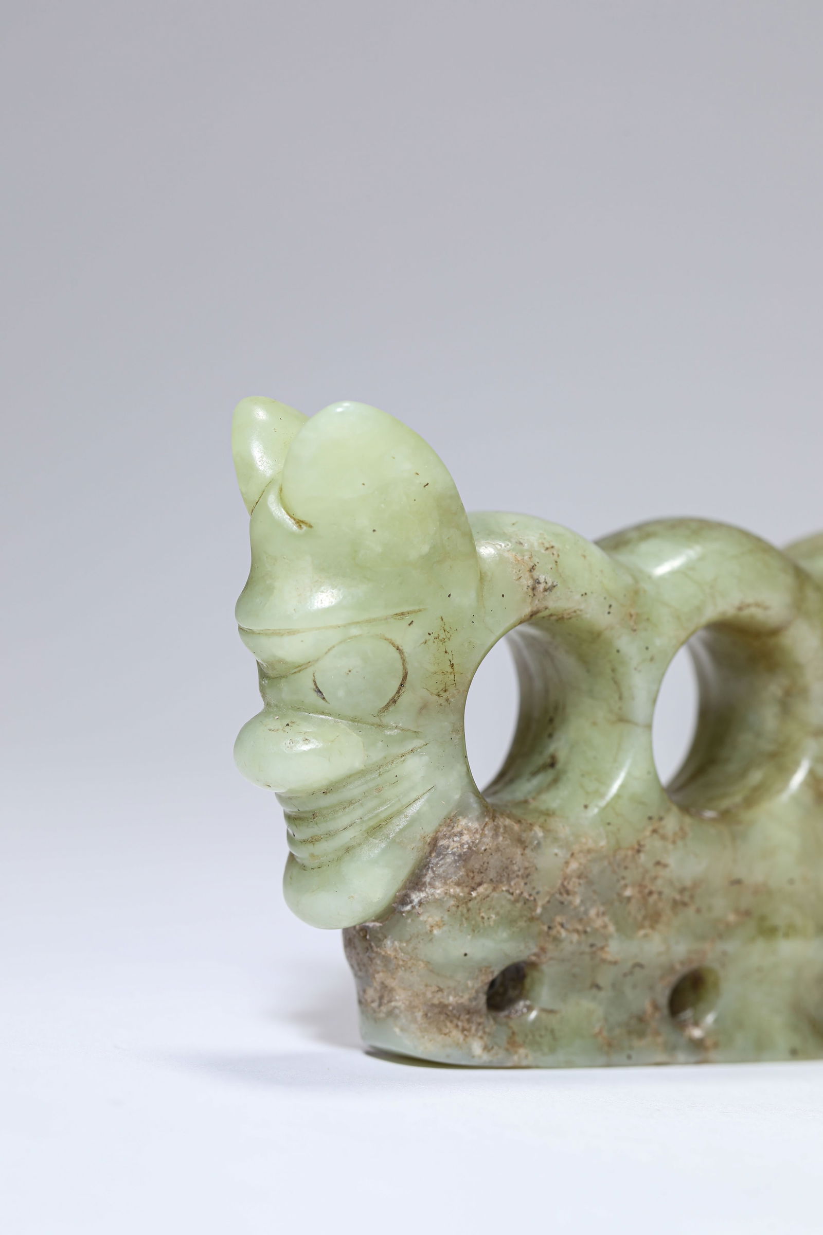 A JADE 'THREE-HOLED' OBJECT - 2