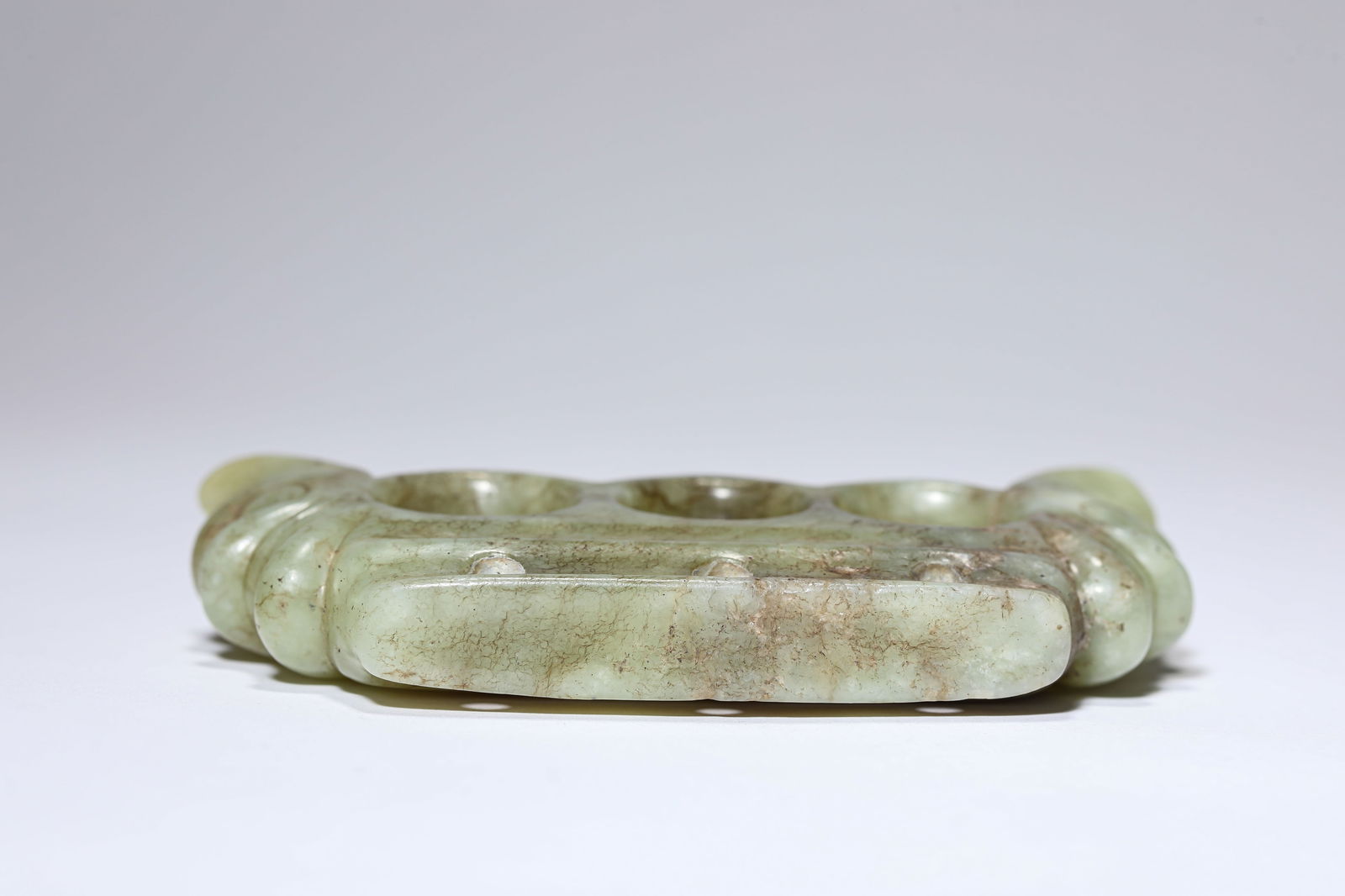 A JADE 'THREE-HOLED' OBJECT - 5
