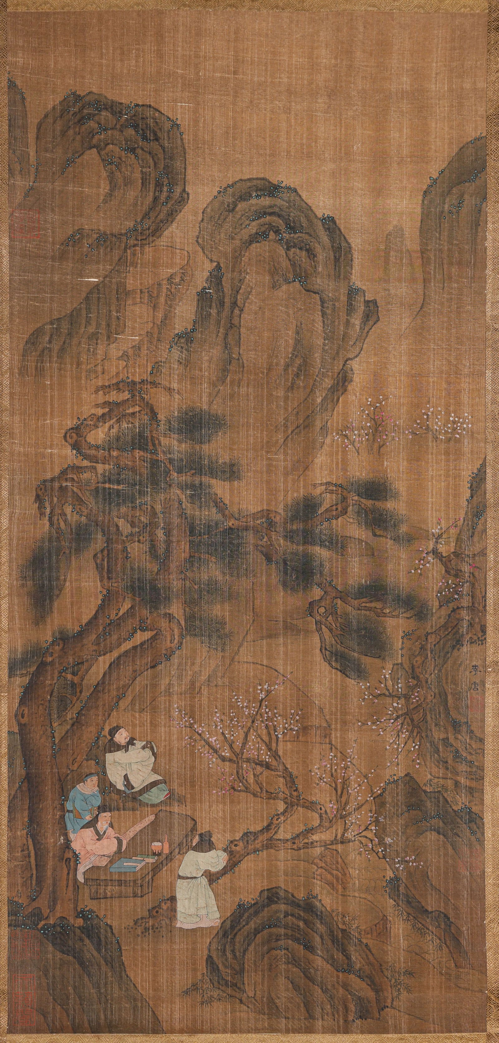 LI TANG (1066-1150), ATTRIBUTED TO, FIGURE NARRATIVE: LI TANG (1066-1150), ATTRIBUTED TO, FIGURE NARRATIVE Dimensions: Width: 41.5 cm (16.34 in) x Height: 89.0 cm (35.04 in). All measurements are approximate.