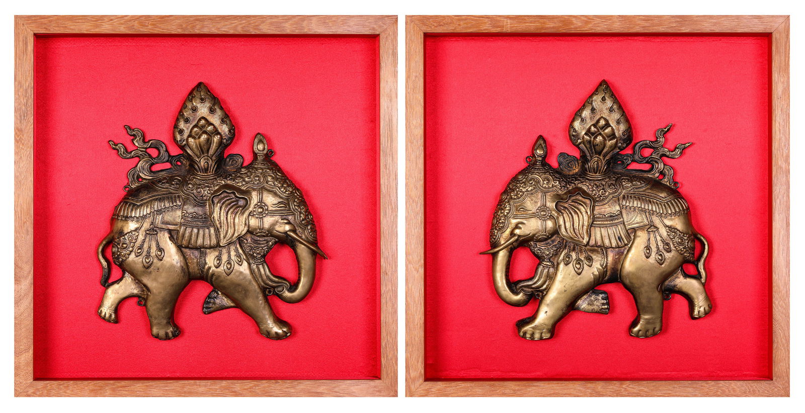 A GILT-BRONZE 'ELEPHANT OF UNIVERSAL PEACE' ORNAMENT (1 of 5)