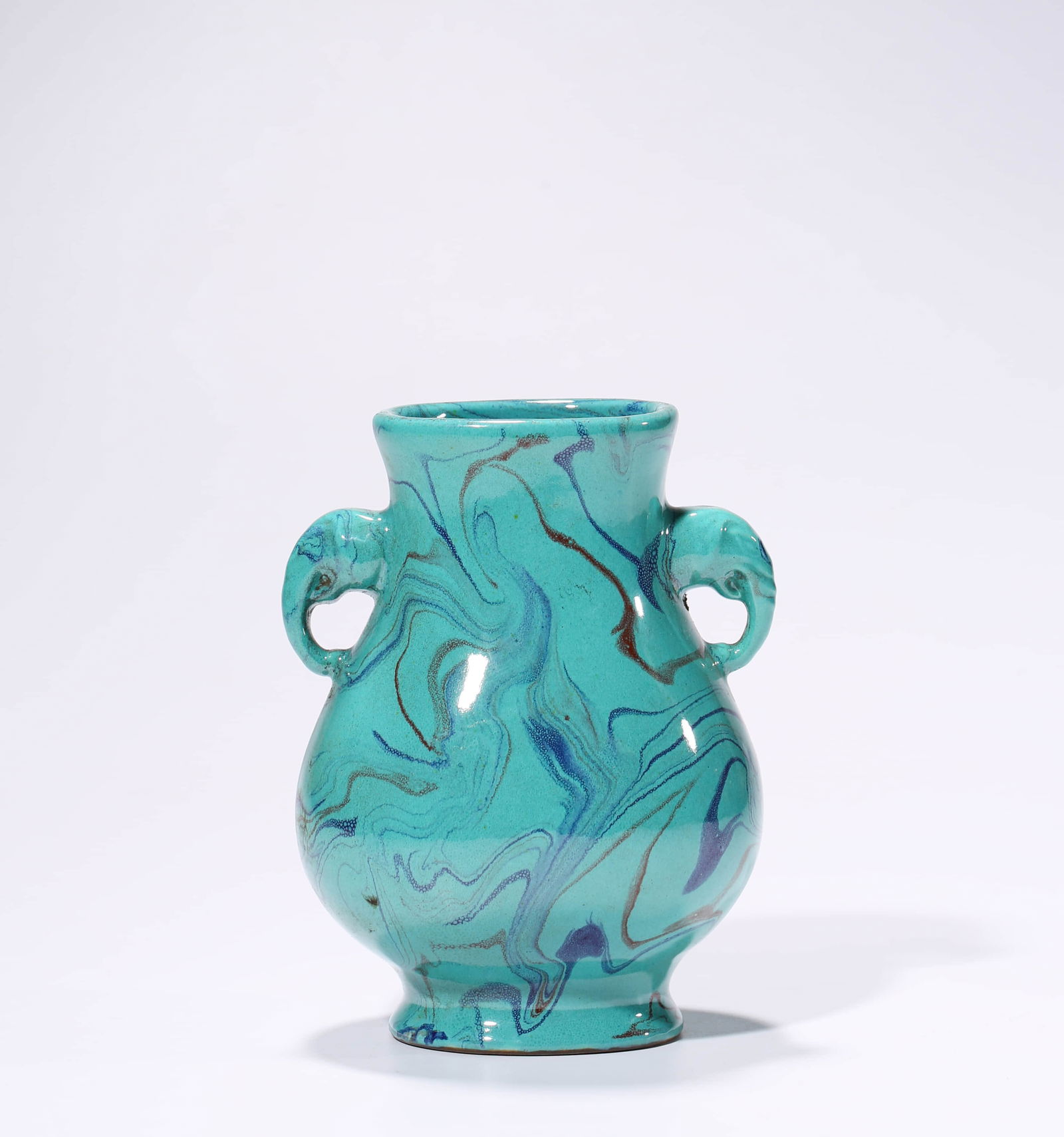 A TURQUOISE-GROUND 'FLAMBE-GLAZED' VASE (1 of 8)