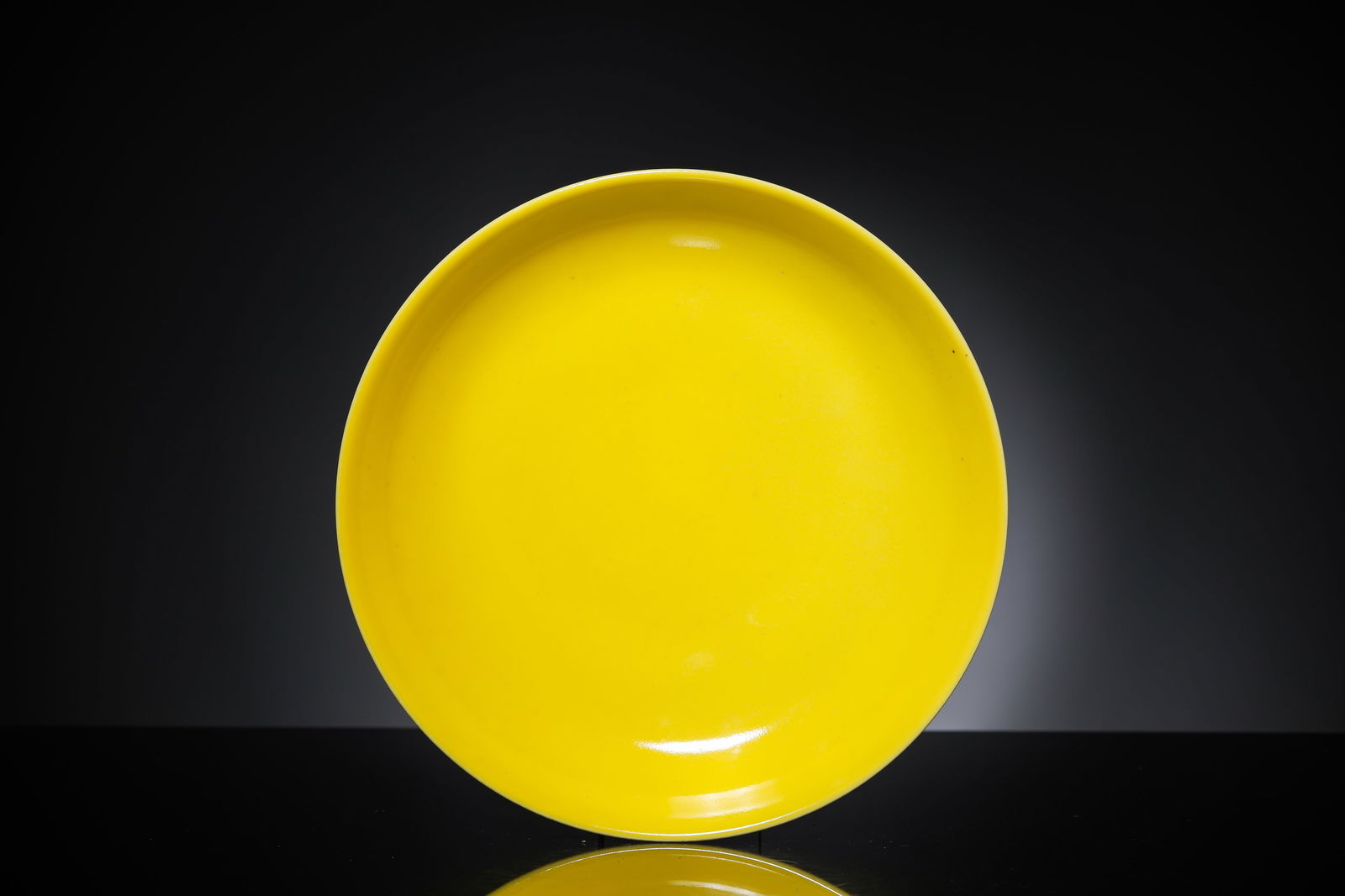 A LEMON-YELLOW-GLAZED DISH (1 of 2)