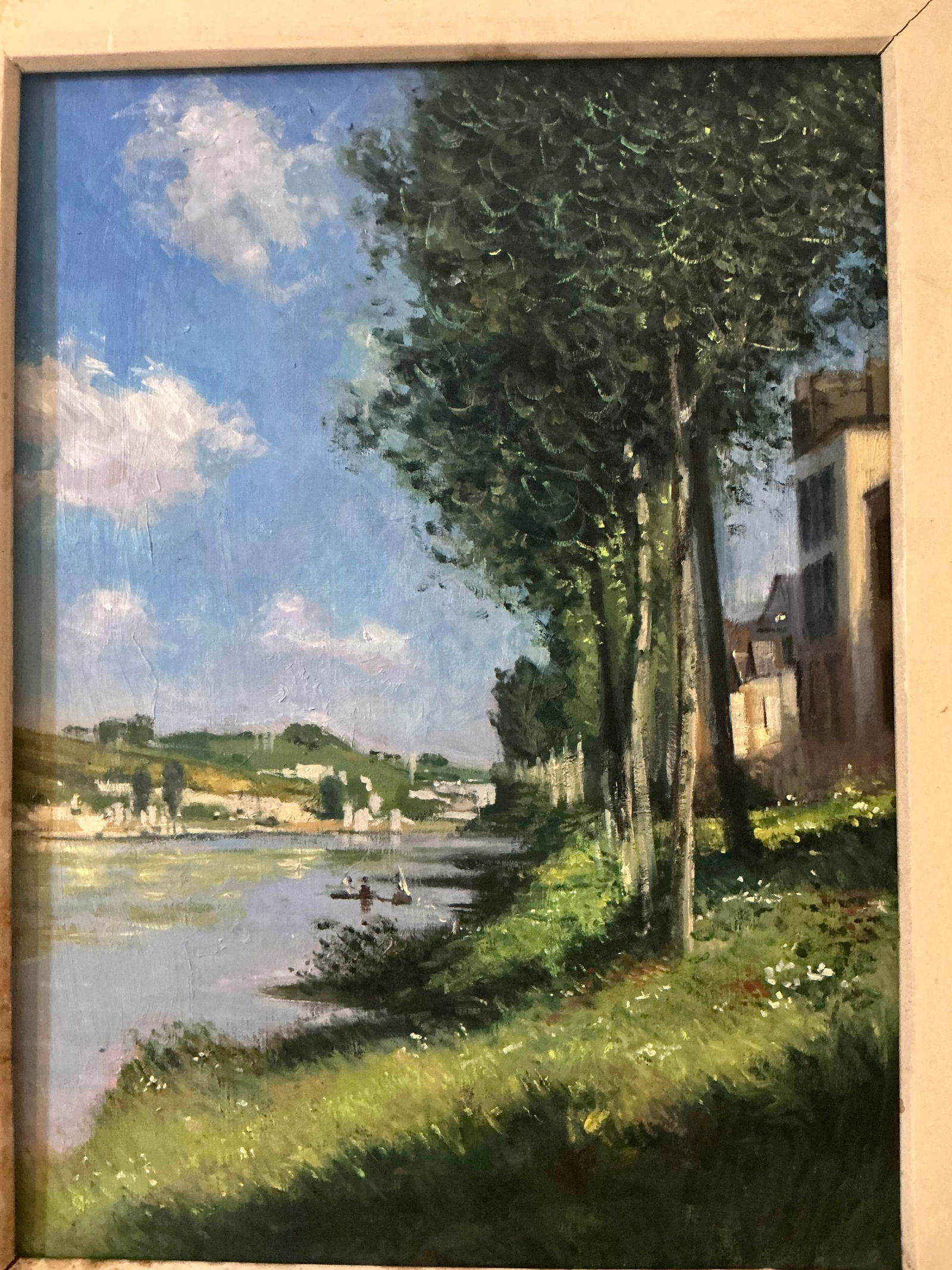 ALFRED SISLEY (1839-1899), ATTRIBUTED TO, OIL ON CANVAS: Dimensions - Painting Heart: Width: 34 cm (13.39 in.) x Height: 46 cm (18.11 in.). All measurements are approximate.