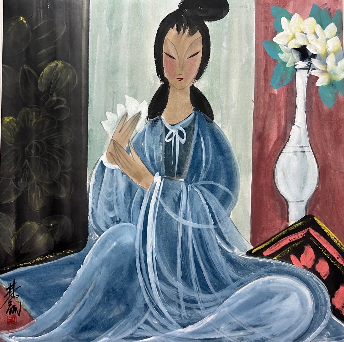 LIN FENGMIAN (1900-1991), ATTRIBUTED TO, FIGURE (1 of 9)