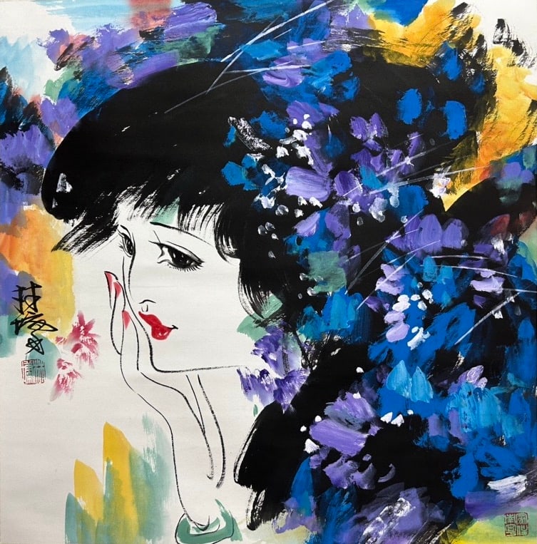 LIN YONG (B. 1942), ATTRIBUTED TO, FIGURE: Dimensions: Width: 68 cm (26.77 in.) x Height: 67 cm (26.38 in.). All measurements are approximate.