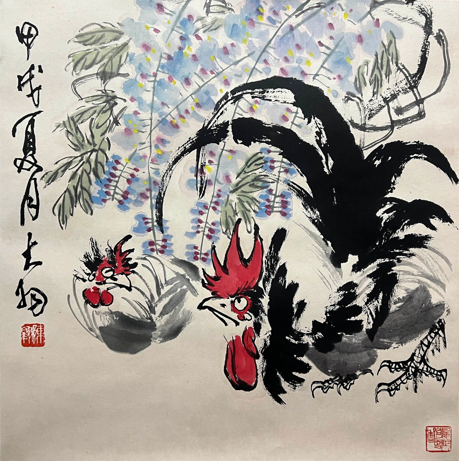 CHEN DAYU (1912-2001), ATTRIBUTED TO, ROOSTER (1 of 7)