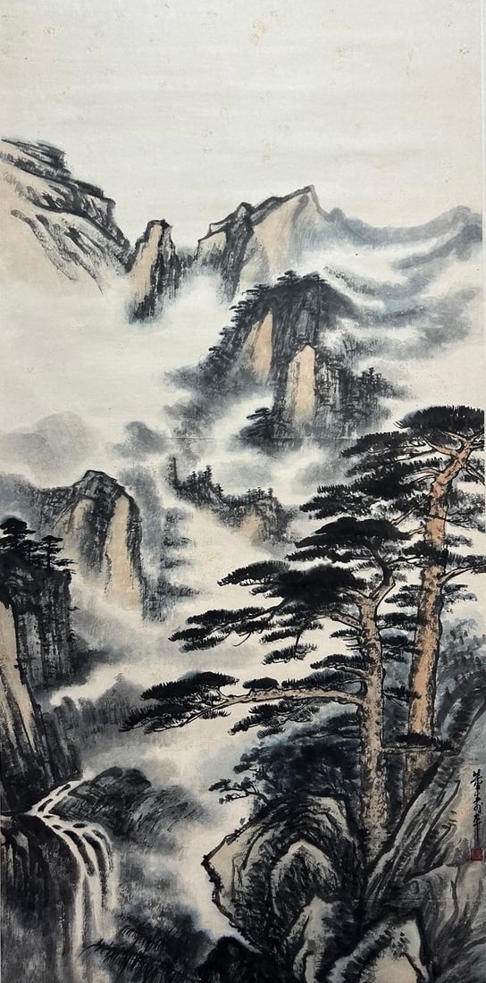 DONG SHOUPING (1904-1997), ATTRIBUTED TO, LANDSCAPE (1 of 9)