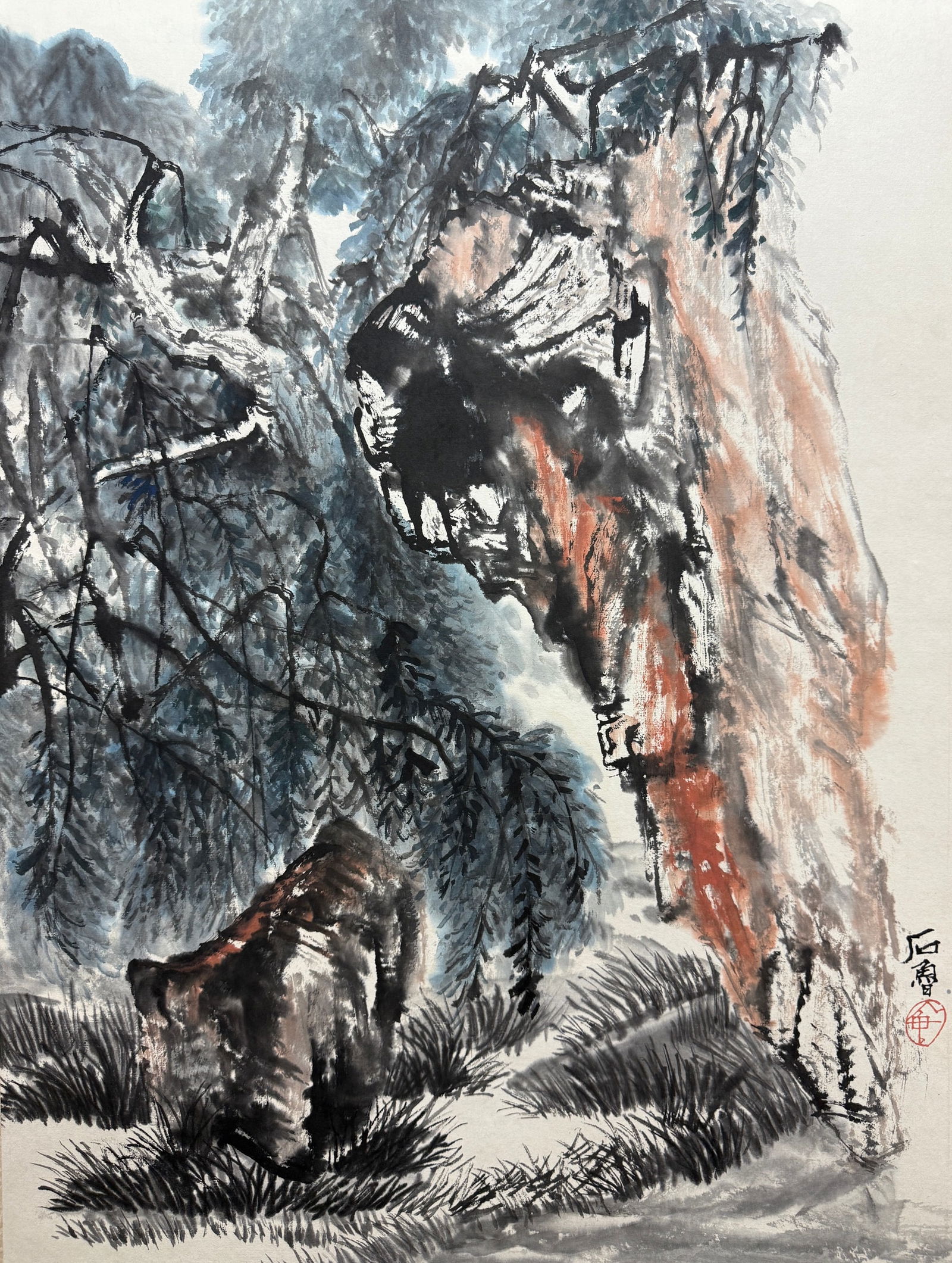 SHI LU (1919-1982), ATTRIBUTED TO, LANDSCAPE (1 of 9)