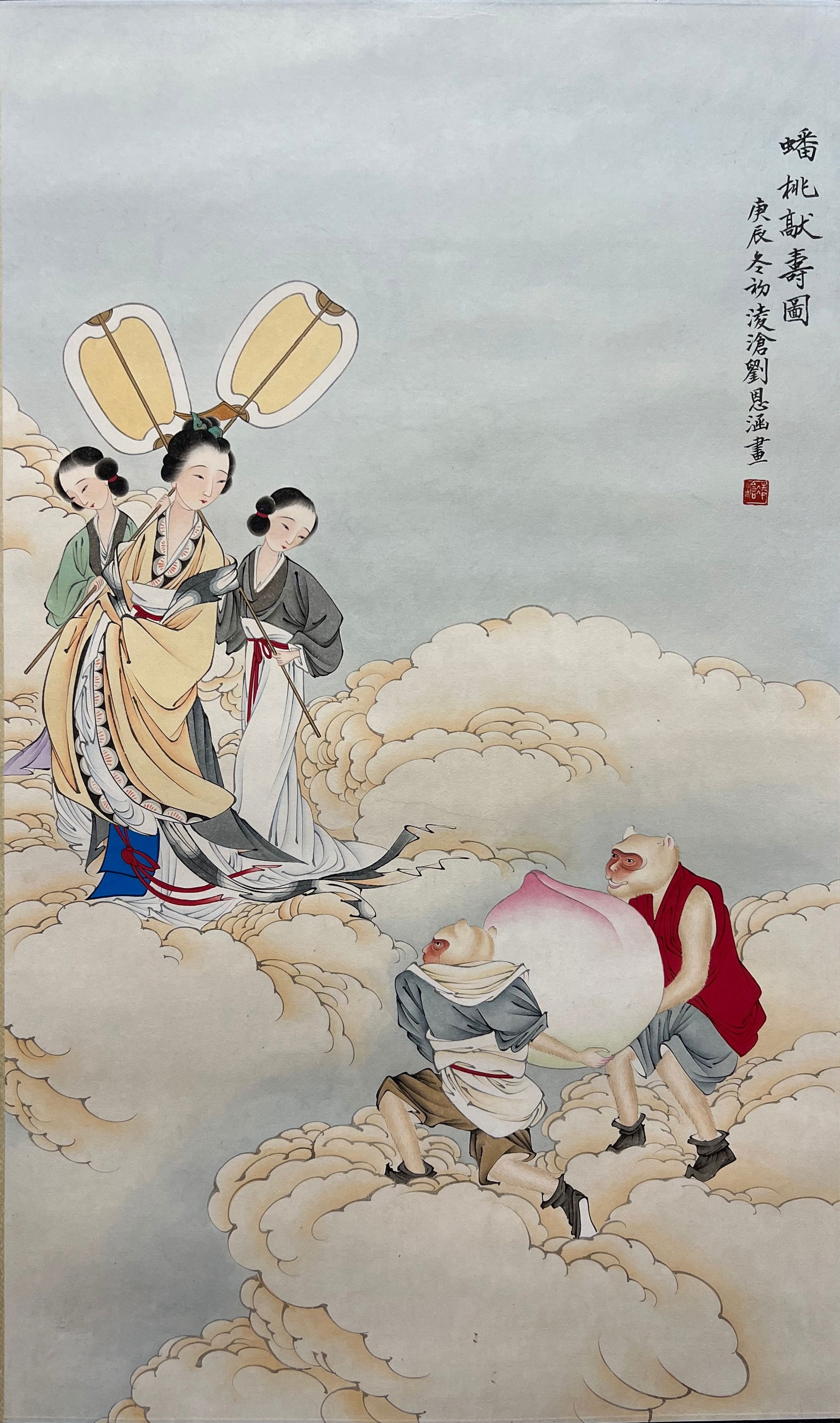 LIU LINGCANG (1908-1989), ATTRIBUTED TO, FIGURE: Dimensions: Width: 82 cm (32.28 in.) x Height: 48 cm (18.90 in.). All measurements are approximate.