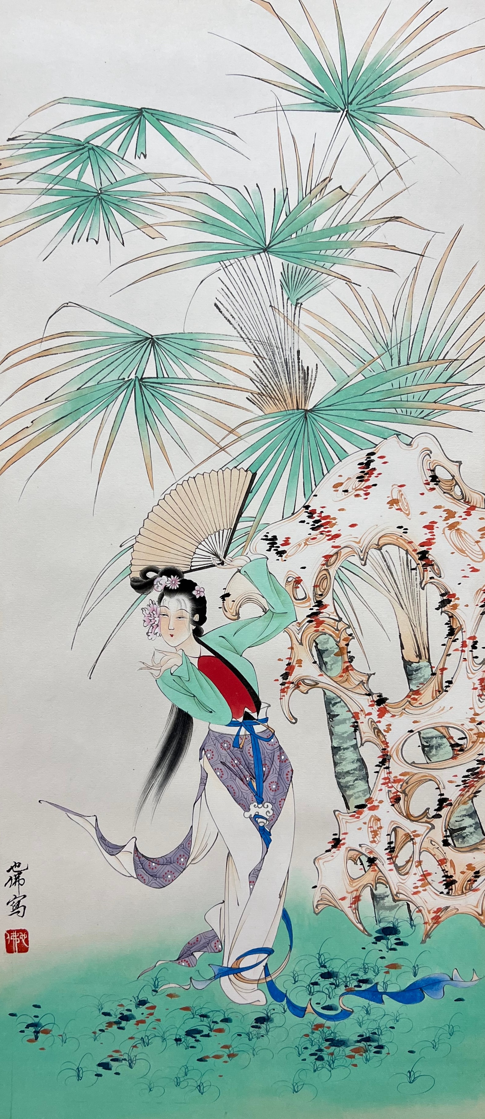 HU YEFO (1900-1980), ATTRIBUTED TO, FIGURE: Dimensions: Width: 66 cm (25.98 in.) x Height: 29 cm (11.42 in.). All measurements are approximate.