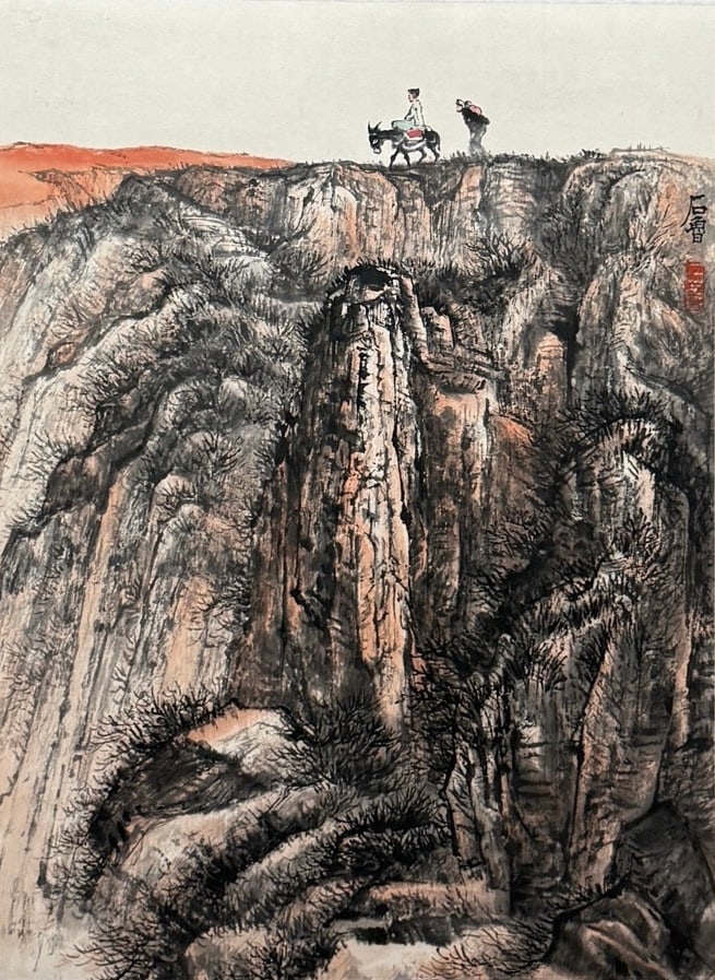 SHI LU (1919-1982), ATTRIBUTED TO, LANDSCAPE: Dimensions: Width: 69 cm (27.17 in.) x Height: 50 cm (19.69 in.). All measurements are approximate.