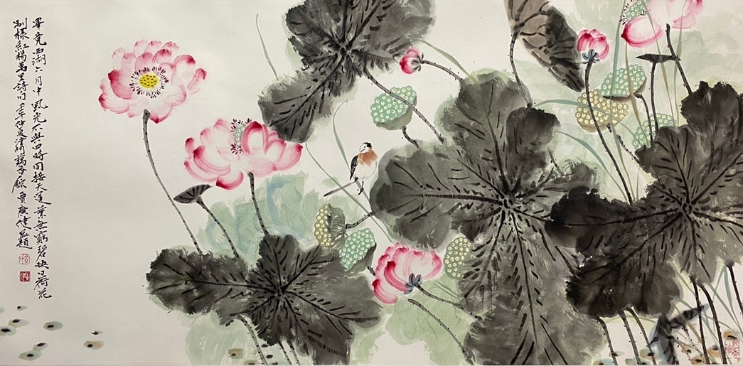 JIA GUANGJIAN (B. 1964), ATTRIBUTED TO, LOTUS (1 of 9)