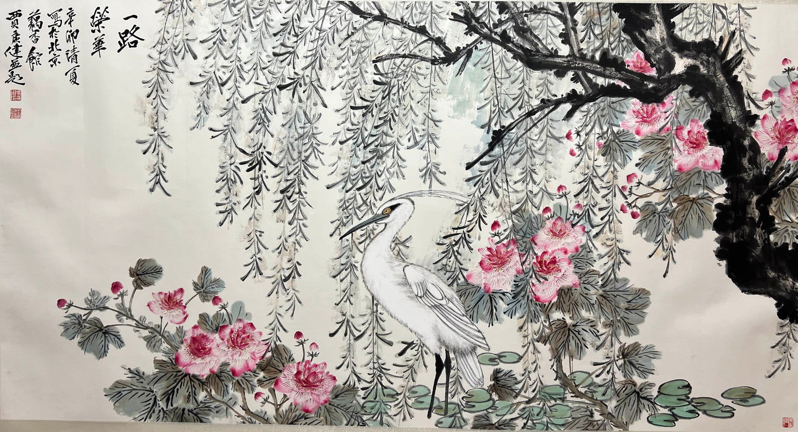 JIA GUANGJIAN (B. 1964), ATTRIBUTED TO, FLOWER AND BIRD (1 of 9)