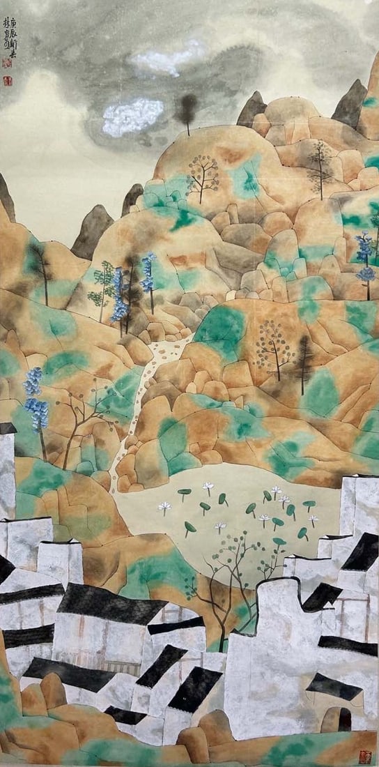 LIN RONGSHENG (B. 1952), ATTRIBUTED TO, LANDSCAPE: Dimensions: Width: 130 cm (51.18 in.) x Height: 64 cm (25.20 in.). All measurements are approximate.