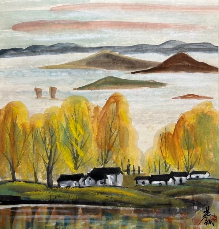 LIN FENGMIAN (1900-1991), ATTRIBUTED TO, LANDSCAPE (1 of 9)