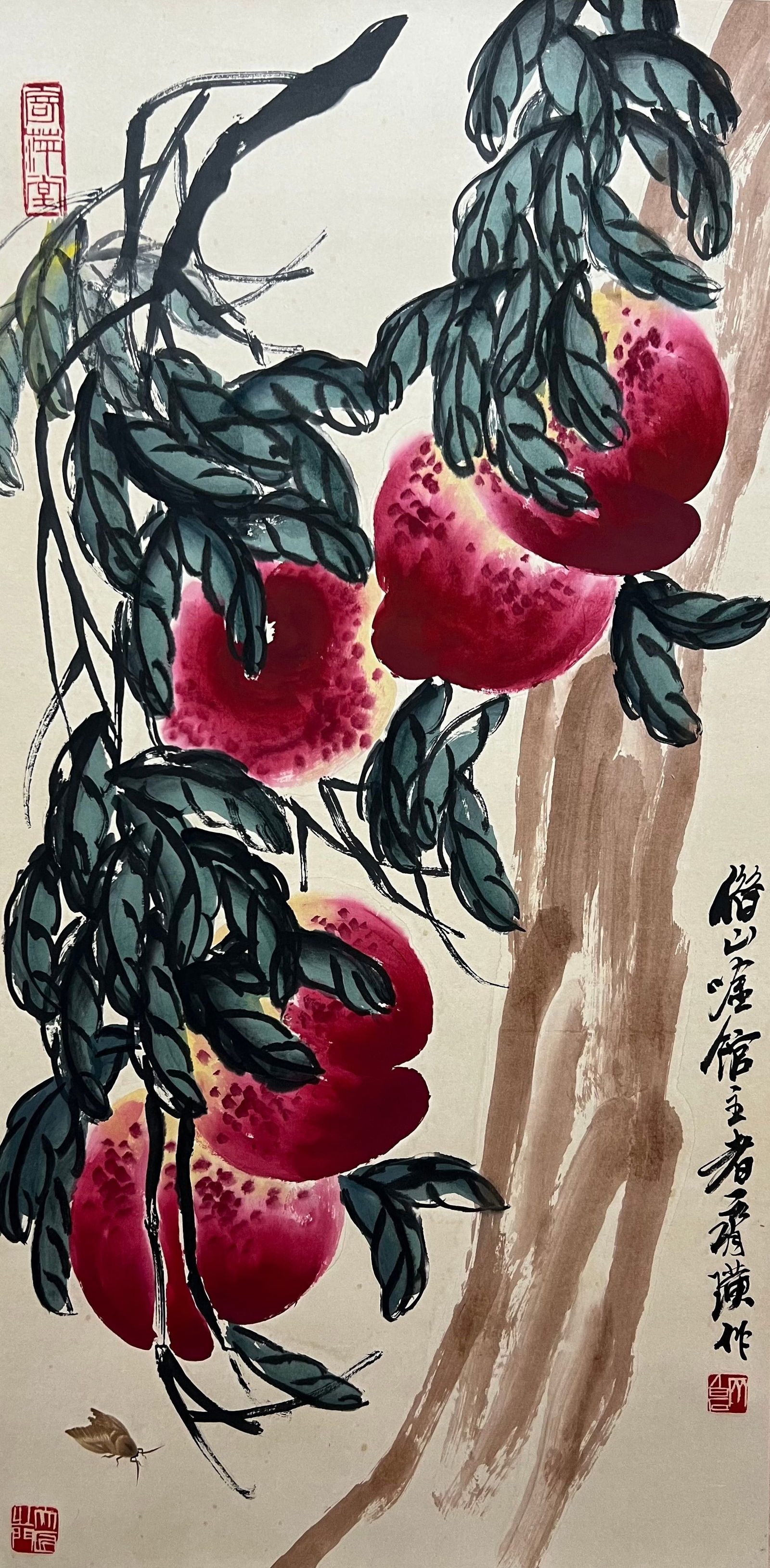 QI BAISHI (1863-1957), ATTRIBUTED TO, PEACH OF LONGEVITY (1 of 9)