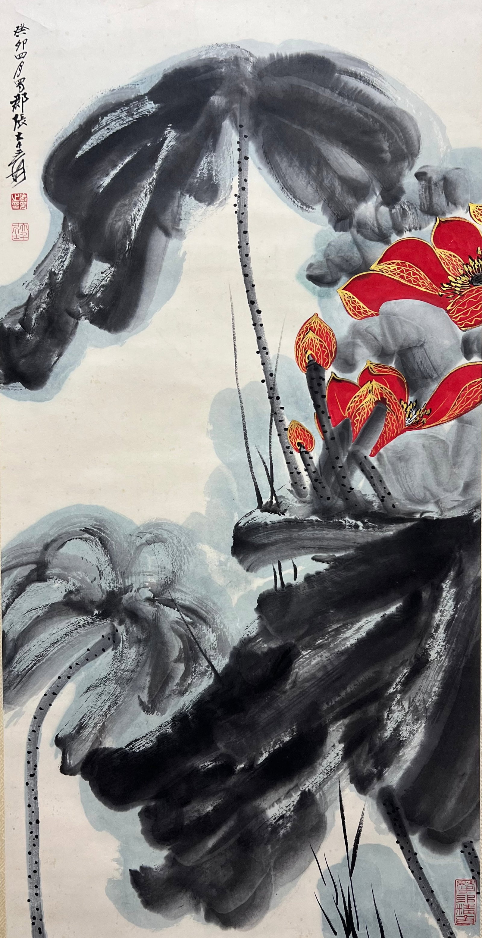 ZHANG DAQIAN (1899-1983), ATTRIBUTED TO, LOTUS (1 of 8)