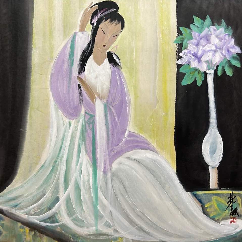 LIN FENGMIAN (1900-1991), ATTRIBUTED TO, FIGURE (1 of 9)