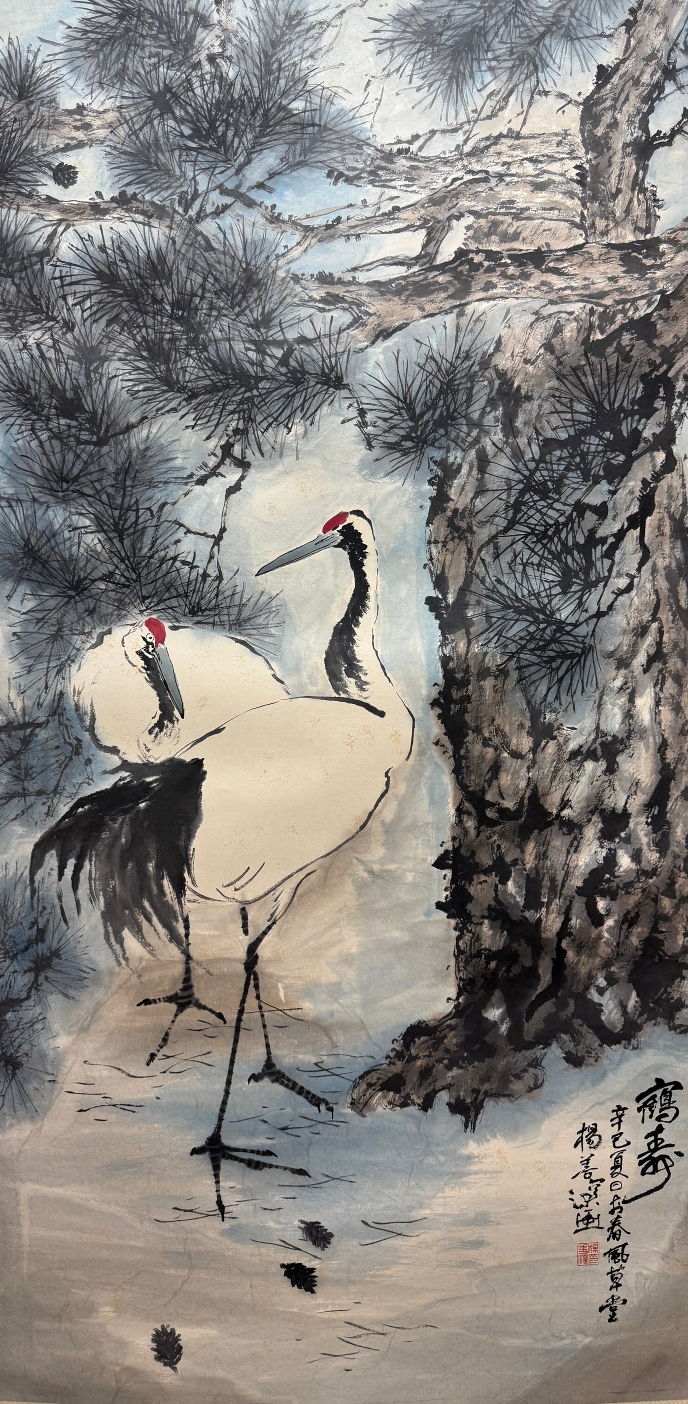 YANG SHANSHEN (1913-2004), ATTRIBUTED TO, CRANE (1 of 9)