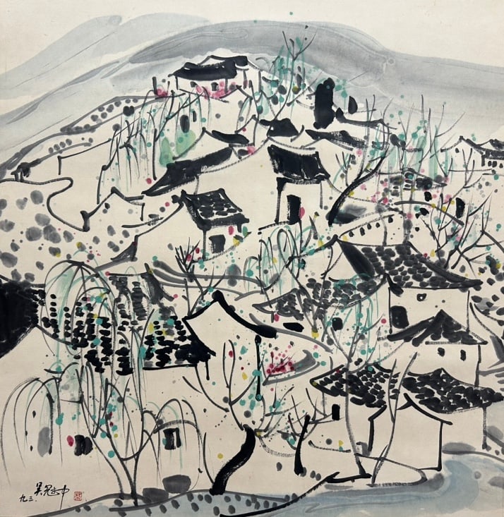 WU GUANZHONG (1919-2010), ATTRIBUTED TO, LANDSCAPE (1 of 8)