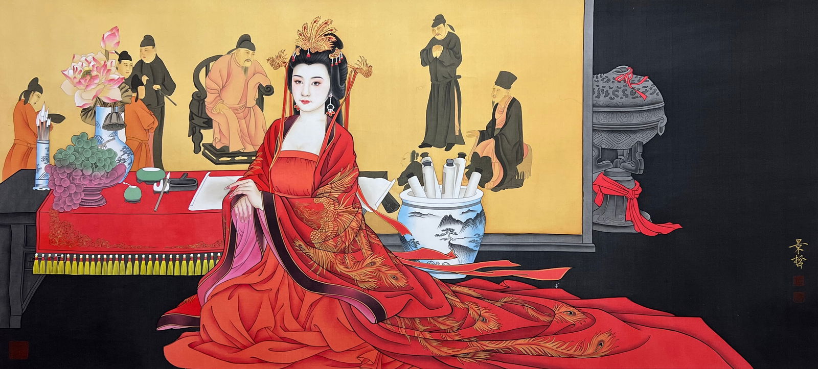 CUI JINGZHE (B. 1980), ATTRIBUTED TO, FIGURE: Dimensions: Width: 61 cm (24.02 in.) x Height: 135 cm (53.15 in.). All measurements are approximate.