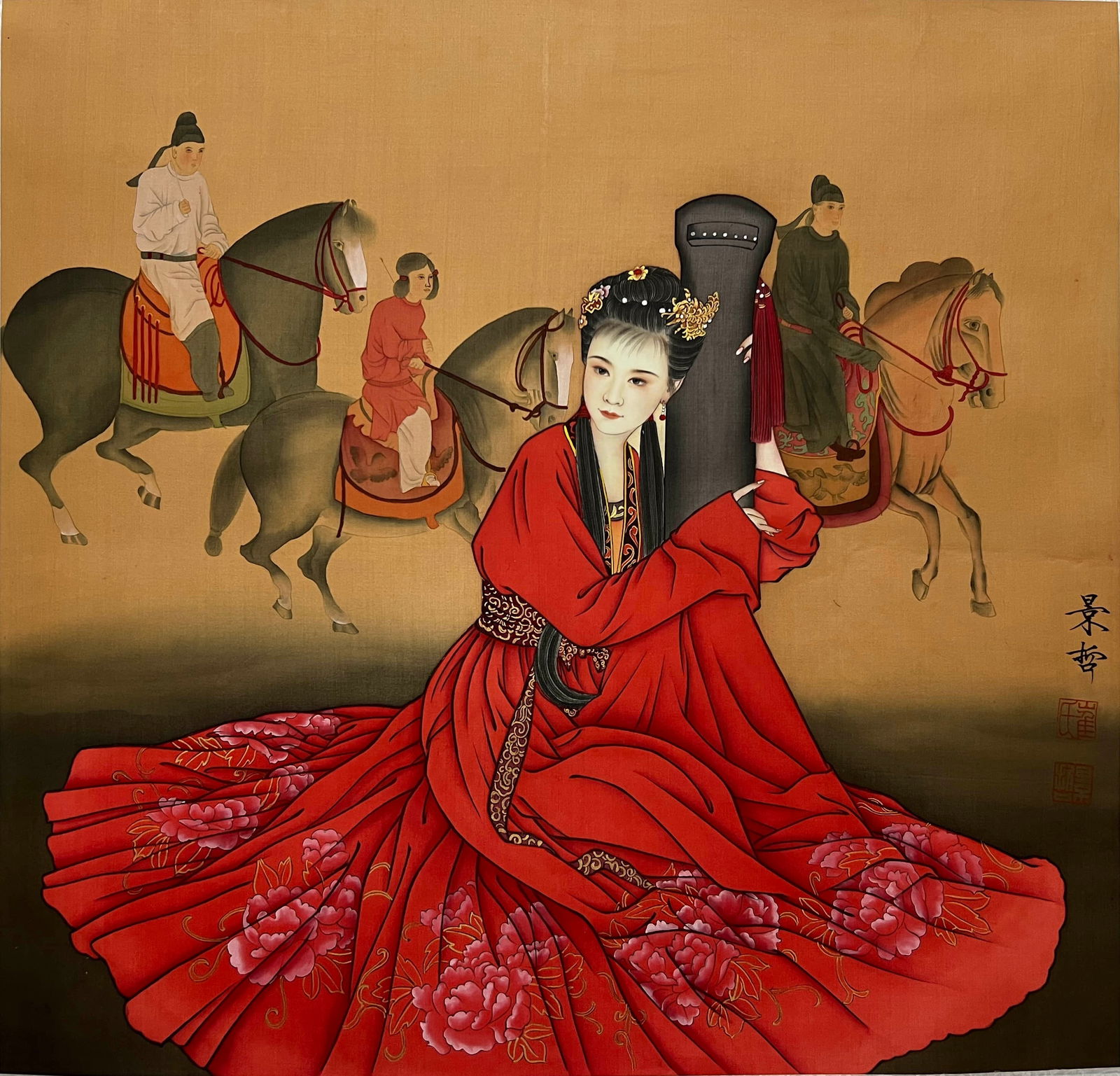 CUI JINGZHE (B. 1980), ATTRIBUTED TO, FIGURE: Dimensions: Width: 63 cm (24.80 in.) x Height: 66 cm (25.98 in.). All measurements are approximate.