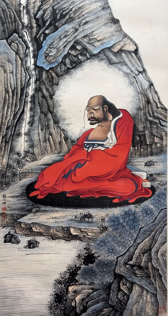 QIAN HUAFO (1884-1964), ATTRIBUTED TO, BODHIDHARMA (1 of 9)
